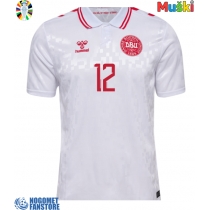 Danska Kasper Dolberg #12 Gostujuci Dres EP 2024 Kratak Rukav